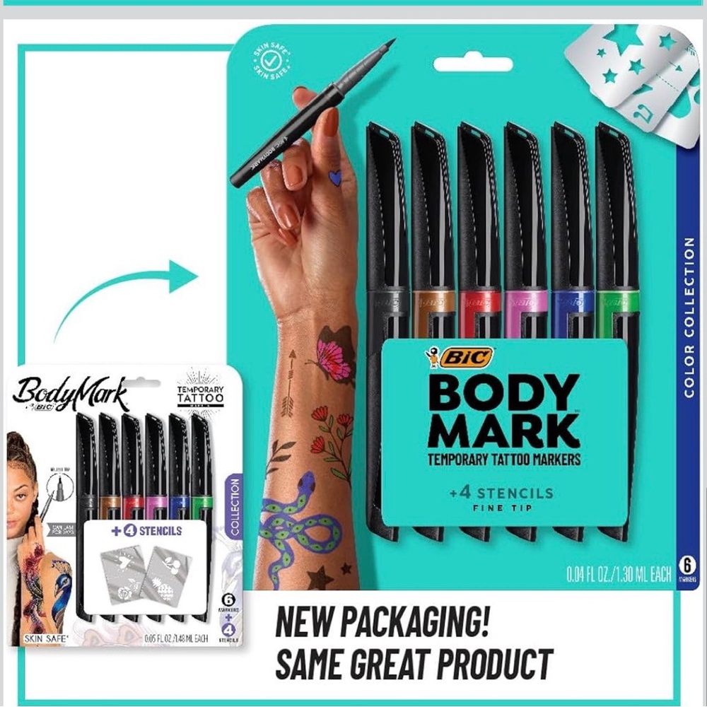 BIC BodyMark Temporary Tattoo Markers - Color Collection - Picture 2 of 4